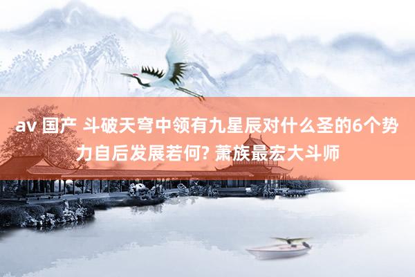 av 国产 斗破天穹中领有九星辰对什么圣的6个势力自后发展若何? 萧族最宏大斗师